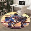 1pc Anime Cartoon Design Sonic The Hedgehog Round Carpet  Office Chair Mat, NonSlip Rug for Home Decor