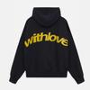 Unisex Oversized Hooded Sweatshirt With Bold Letter Print Streetwear Casual Long Sleeve Top