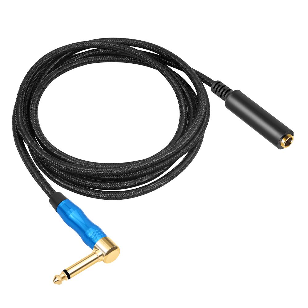 

6.35mm Right Angled Male To Female Extension Cable 1/4 Inch Extension Cable for Amplifiers Guitars Home Theater Etc
