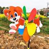 Six Colors Three-dimensional Windmill Cartoon Children Toys Home Garden Decoration Wind Spinner Whirligig Yard Decor