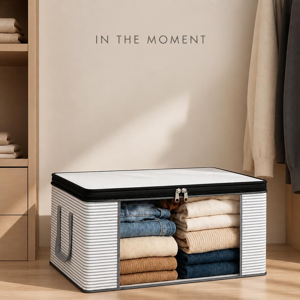 10-1 Pc Non-Woven Quilt Storage Bag Thickened Comforter Bag Foldable Clothes Organizer Moving Packing Bag Storage Box