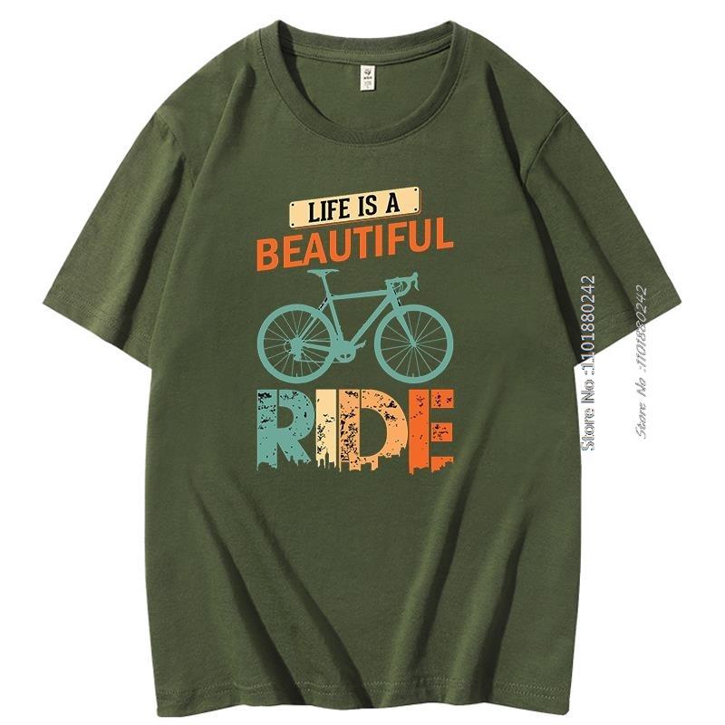 Life Is A Beautiful Ride Retro Graphic T Shirts Cotton New Shirts And Tshirts Big Size Short Sleeve T Shirt Mens Print T Shirt