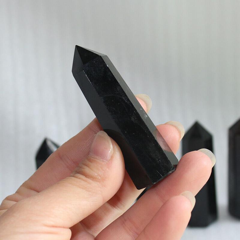 6070mm Natural Quartz Crystal Point Healing Obelisk Hexagonal Wand Decor Reiki