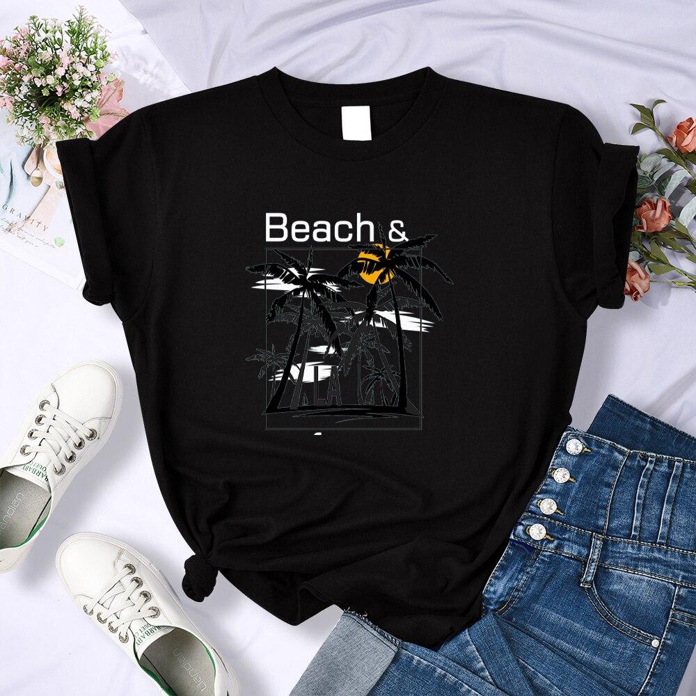 Beach Printing Tshirts Female Fashion 