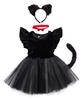 Clearstone Petit Chat Noir Black Cat Cosplay Costume for Black Kids, Girls, 120cm,