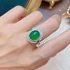 Elegant Dark Green Agate Jewelry Set: Popular Douyin Style, Hot Seller, 3-Piece Imitation Emerald Collection