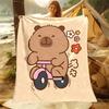 Capybara Cartoon Throw Blanket Soft  Cozy for Home or Travel Perfect Gift for Adults  Kids Various Sizes Available