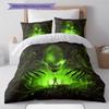 Alien Pattern Bedding,Quilt Set Quilt Cover Pillowcase Home Decoration Birthday Gift (1 * Duvet Cover + 2 * Pillowcase, Without Core)