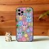 Easter Pattern Phone Case For iPhone 17,16,15,14,13,12,11 Plus,Pro Max,XS,Soft Silicone Black Cover