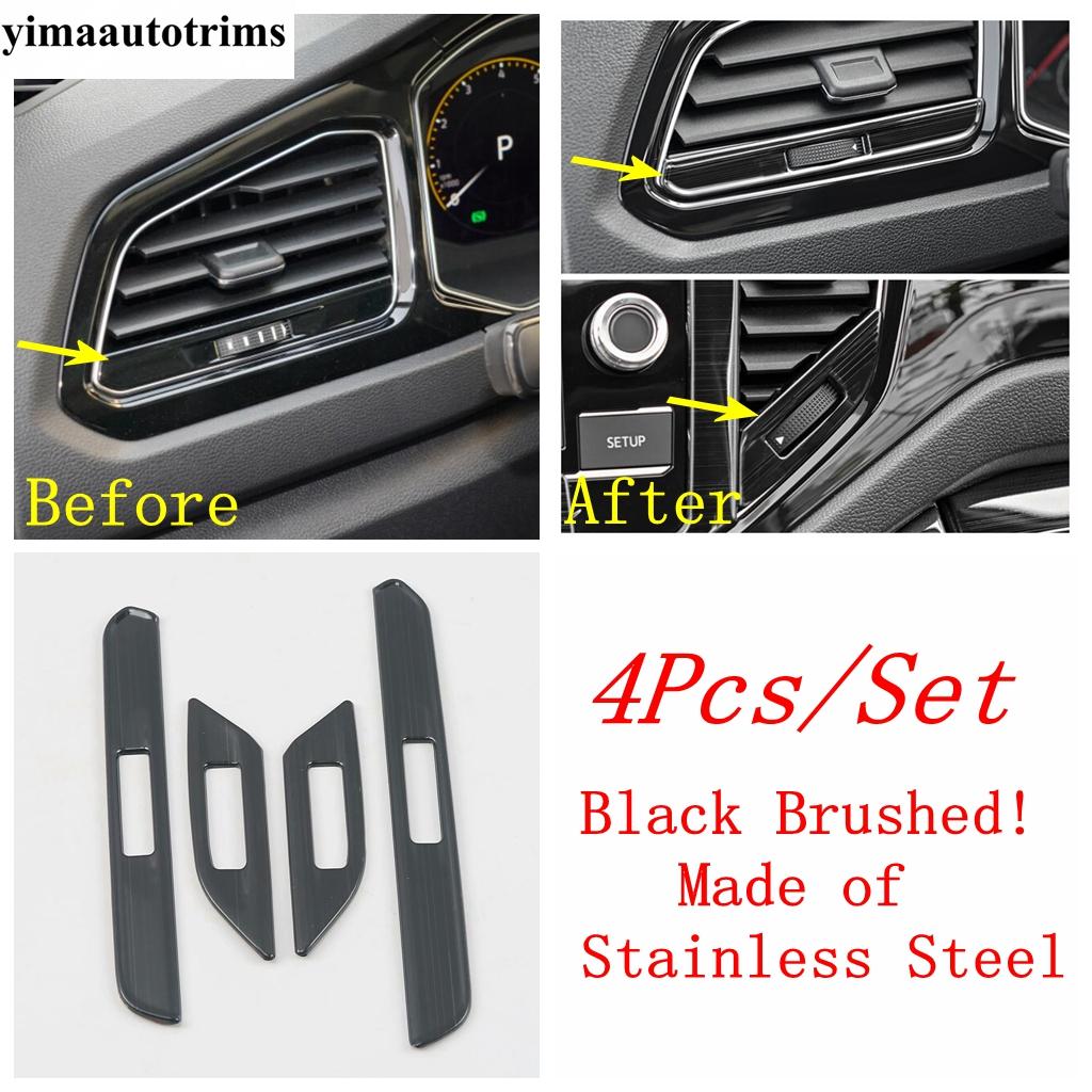 Dashboard Central Control Panel Strip Air AC Vent Cover Trim For Volkswagen T-Roc T Roc 2018 - 2025 Car Accessories Interior Kit