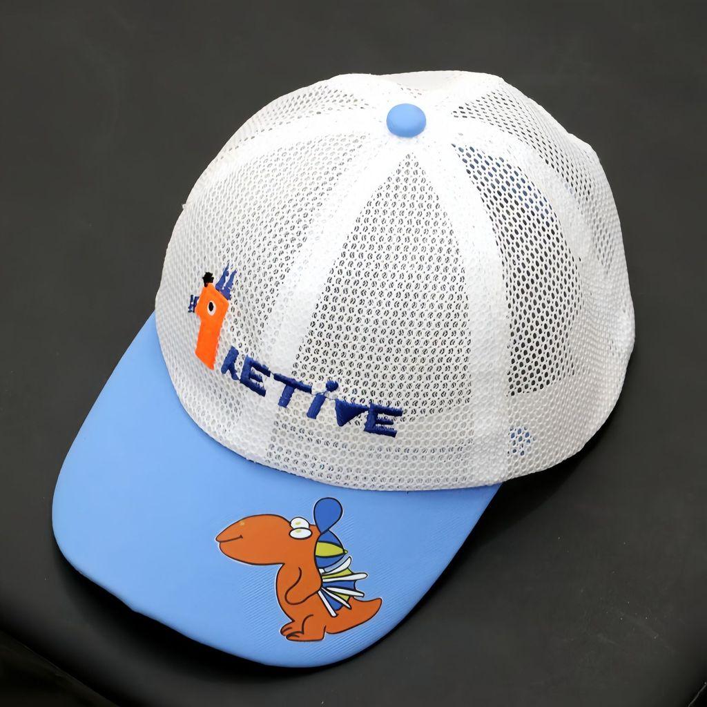 

Kids Baseball Cap With Extended Brim Breathable Cotton Blend Sun Hat For Summer Outdoor Play синий
