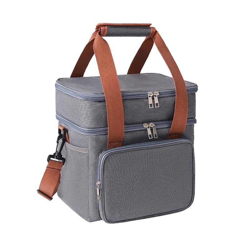 Cationic Oxford Double Handle Insulated Lunch Bag