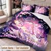 Custom Name Text 3Pcs Bedding Set Honkai Star Rail Duvet Cover And Two Pillowcases