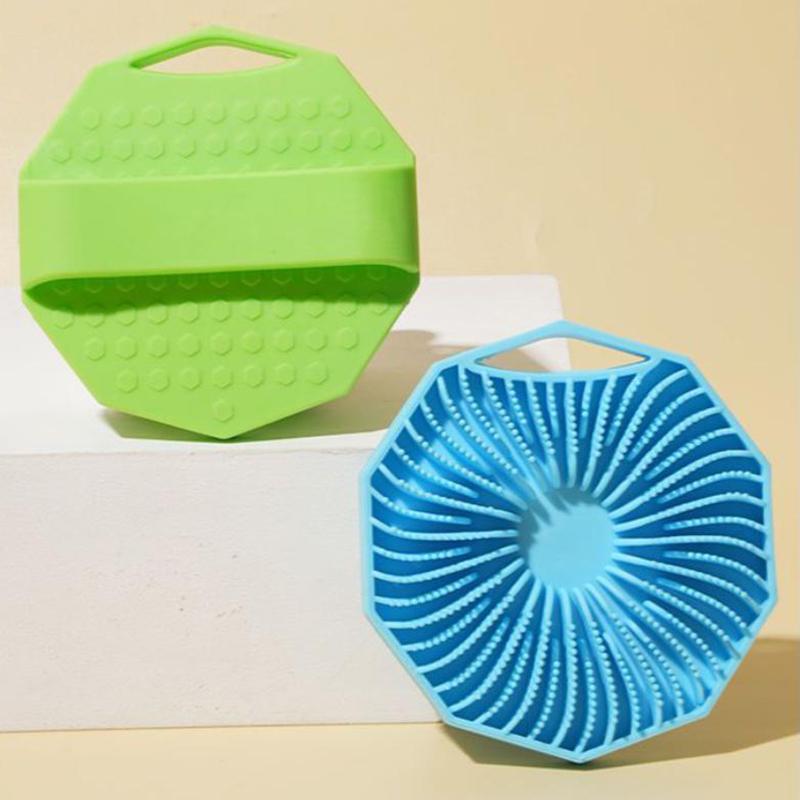 Soft Silicone Exfoliating Brush Cleanser Manual Body Cleansing Scrubber Shower Gentle Massage Bath Brush Bathroom Accessorie