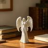 3D-gedruckte Engelsmädchen-Dekoration Weiße geflügelte Mädchenstatue Skulptur Heim-Büro Wohnzimmer Schreibtisch-Dekoration Ornament