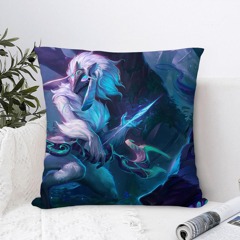 K-Kindred LOL Game Pillow Case Sofa Decorative Home Double-sided Print Plush Square Throw Pillow Covers Cushion Decor Cover