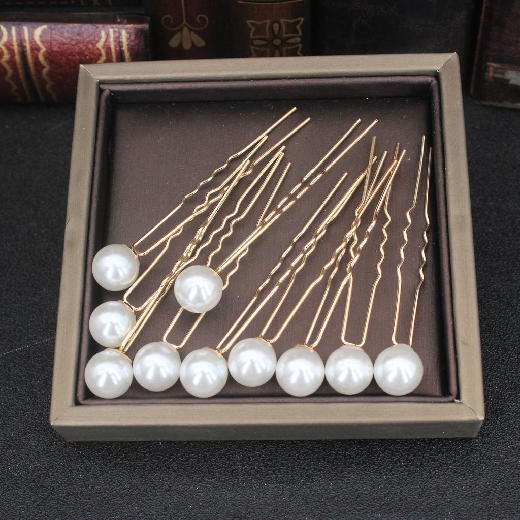 Women U Shape Hair Clips Bobby Pins for Women Girls Brides Hairstyling Tools Accessories Crystal Pearl Hairpins Metal Barrettes