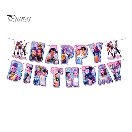 Thick Balloons K-POP Witch Squad Birthday Party Decor Kit Themed Banner And Balloon Decoration Signsfor Music Dance Theme Celebration Fan Meetings