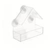 Comedero de Pájaros Acrílico con Ventana Transparente Colgante Exterior Casa Comedero para Pájaros con Ventosa para Jardín Exterior Patio Trasero Vida Silvestre Observación de Pájaros