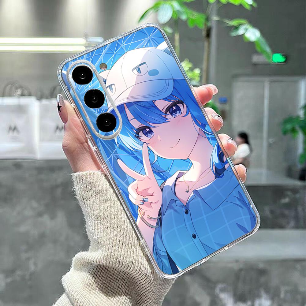 

Suisei H-Hoshimachi Phone Case For Samsung S26 S25 S24 Ultra S23 Fe S22 S20 S21 Plus Plus 5G Fe Transparent Cover Galaxy A55 5G