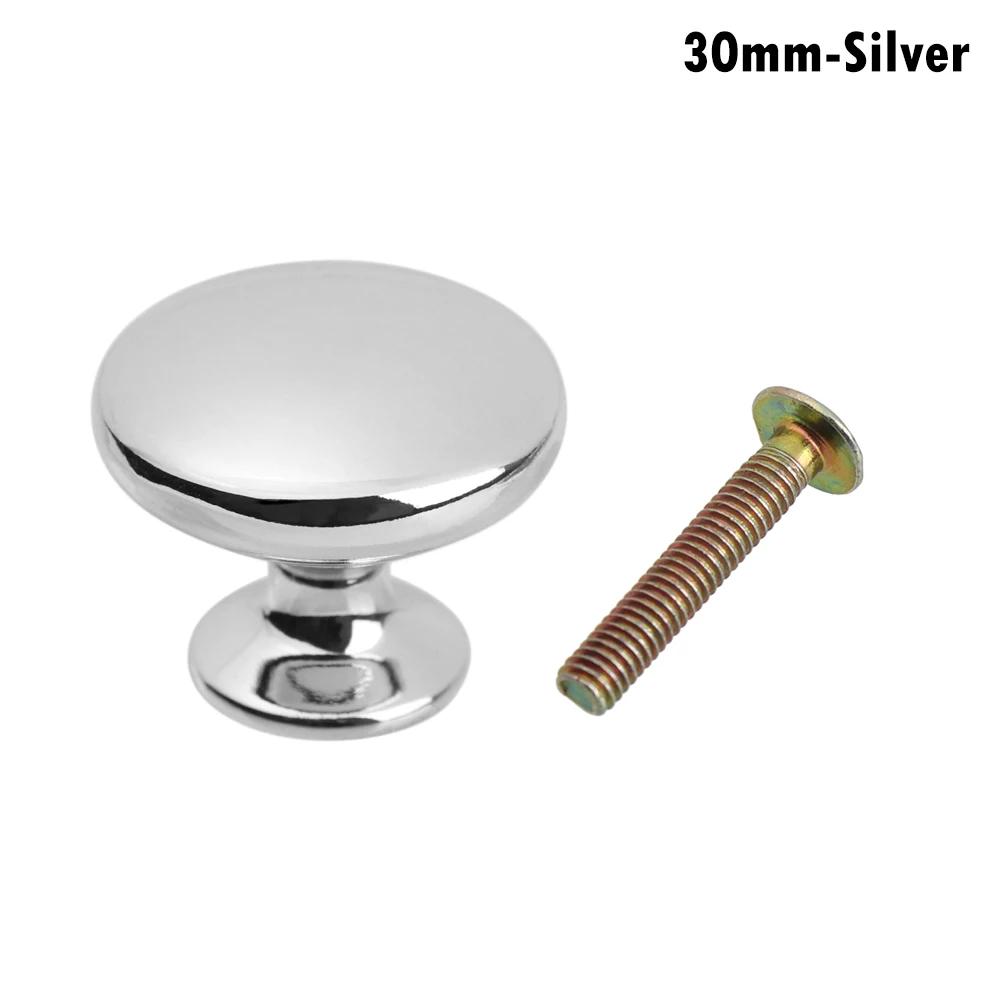 Round Alloy Cabinet Handles Knobs Kitchen Cupboard Door Wardrobe Pulls Drawer Furniture Hardware Fittings