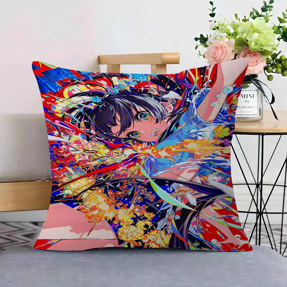 M-Mika Pikazo Artistic Pillow Cover Sofa Cushion Cover Home Room Decoration Children Gift