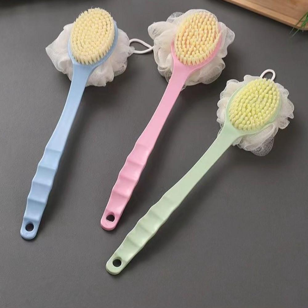 Take Bath Long Handle Bath Brush Soft Bristles Double Sided Bath Ball Back Massage