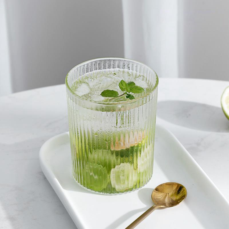 1-6pcs Glass Cup Water Bottle Drinking Glass Mugs Coffee Mug Whiskey Cocktail Glass Cups Kitchen Bar Water Cup Desk Accessorie