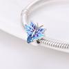 Original Charms Copper Plated Blue Butterfly Safety Fastener Beads Fit Bracelet Women Jewelry Making Diy Gift