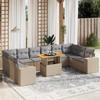 VidaXL Garden Lounge Set with Cushions 11 Pcs, Patio Sofas, Patio Furniture Set, Outdoor Furniture, Beige 3272809