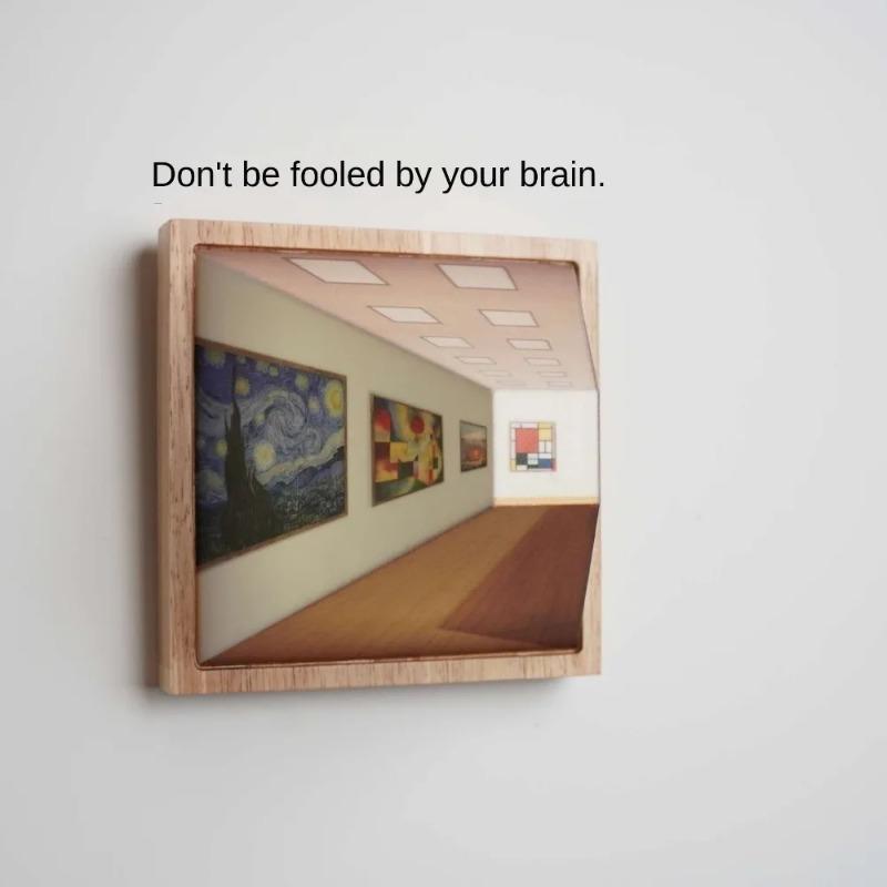 3D Naked Eye Visual Night Light, Creative Wall Mounted Decorative Light, Three Dimensional Visual Effect LED Lights, Office Unique Atmosphere Lamp