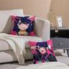 OOshi no Ko HHoshino Ai Cushion Cover Pillowcase Short Plush Invisible zipper Room Sofa Cushion Cover