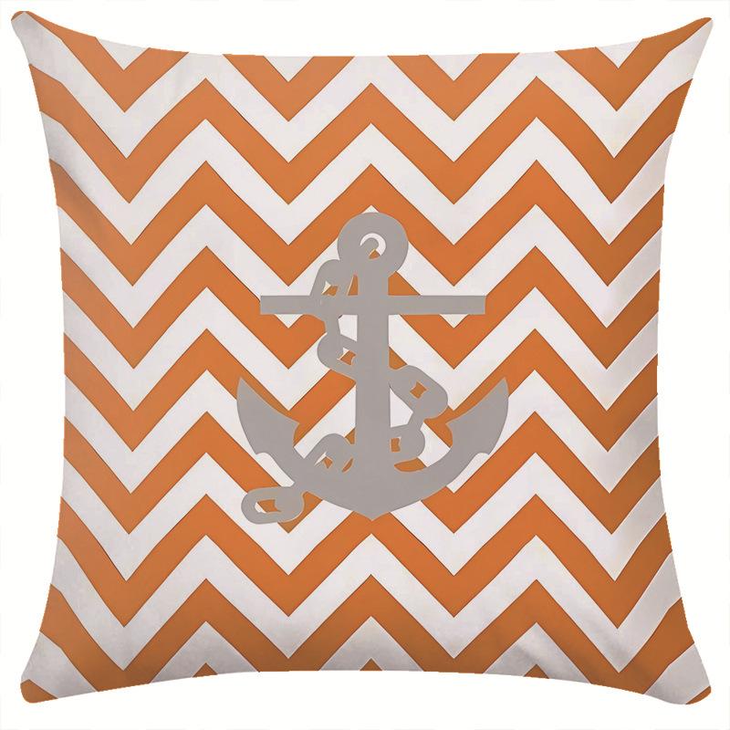 Nordic Orange Irregular Geometric Wave Cushion Gift B&B Bay Window Sofa Chair Backrest Pillow Cover