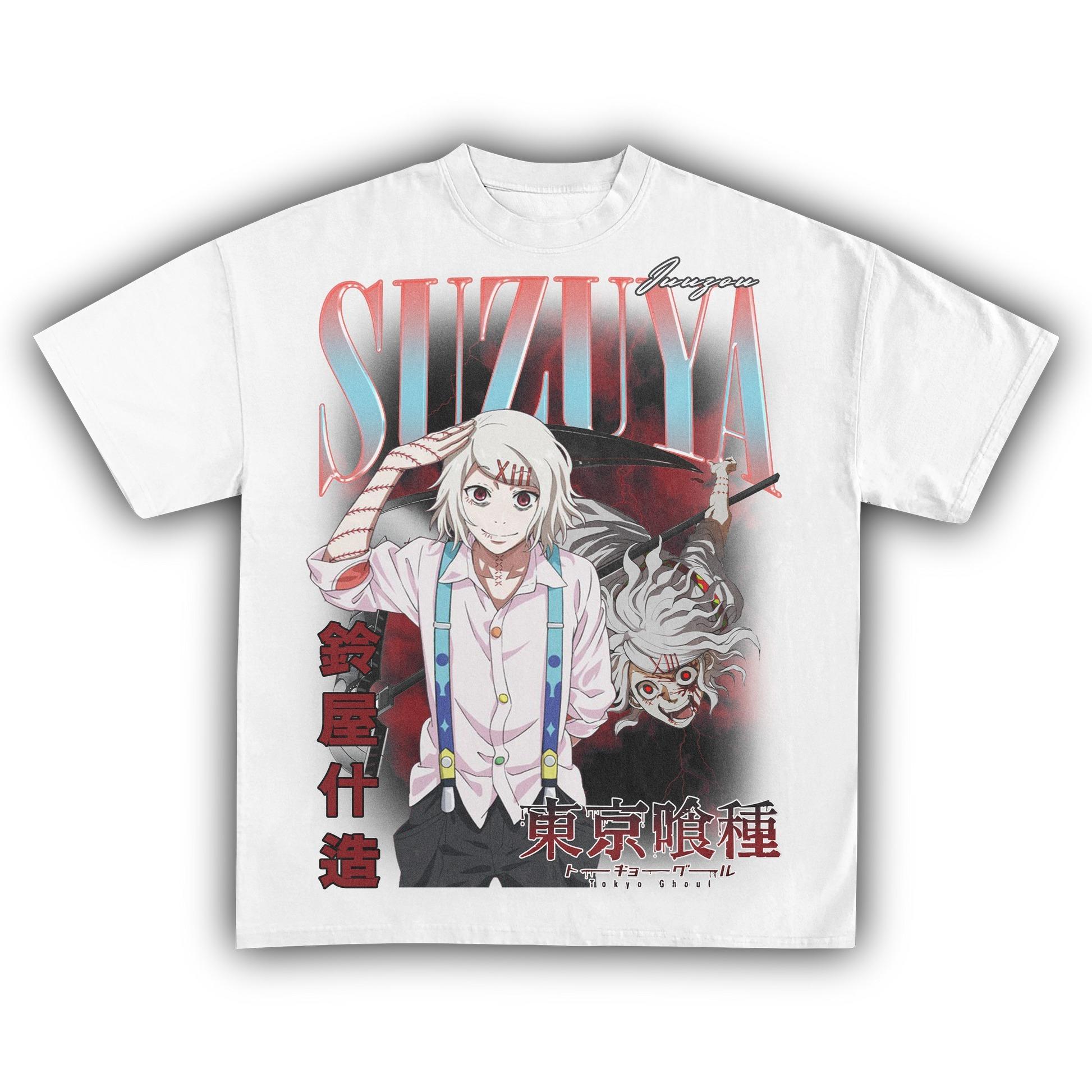 Juuzou Suzuya Tokyo Ghoul T-Shirt Men Women Anime Graphic Cotton Short Sleeve Streetwear Tee S разноцветный