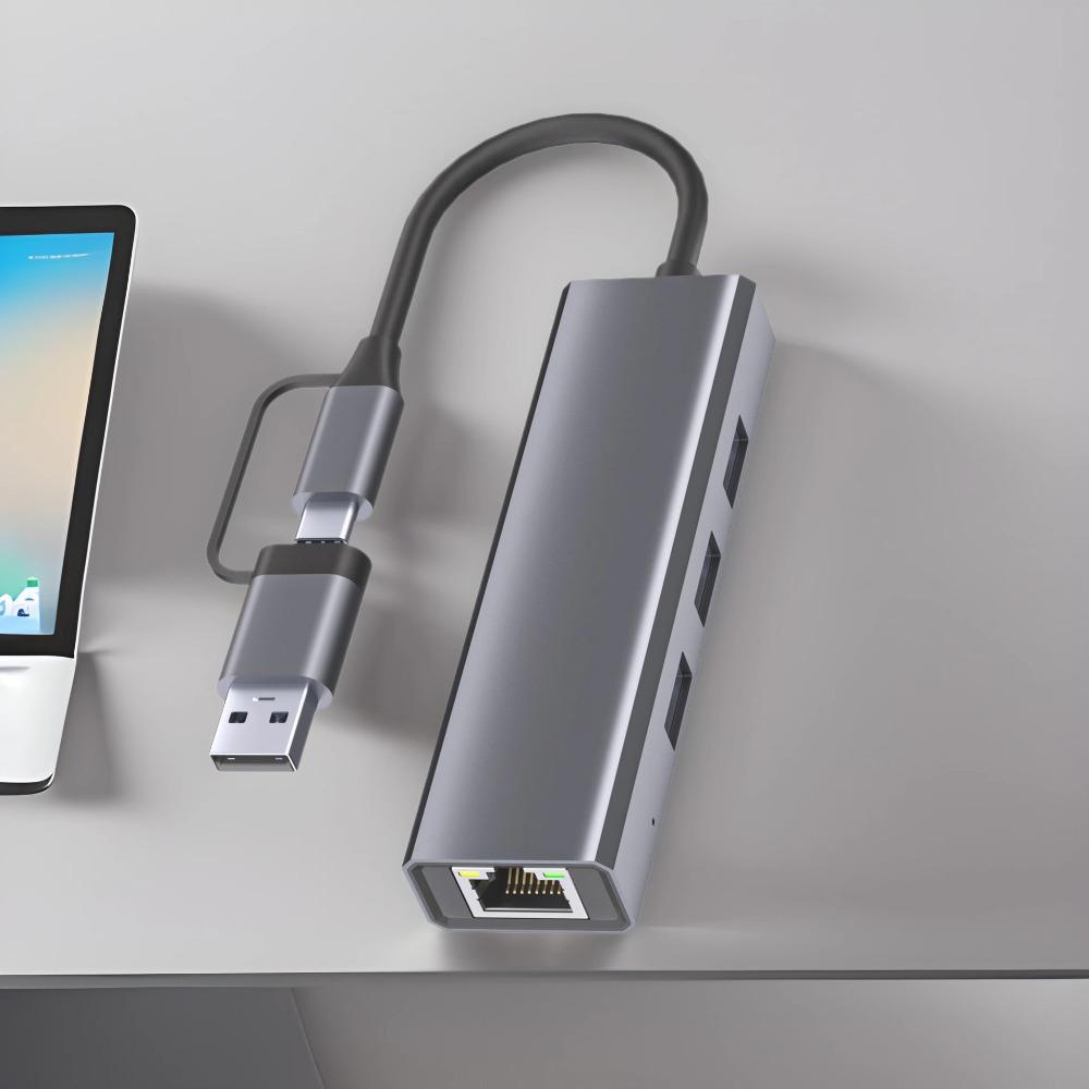 

1000MBPS USB C HUB USB 3.0 Expansion Dock New Multiport Adapter