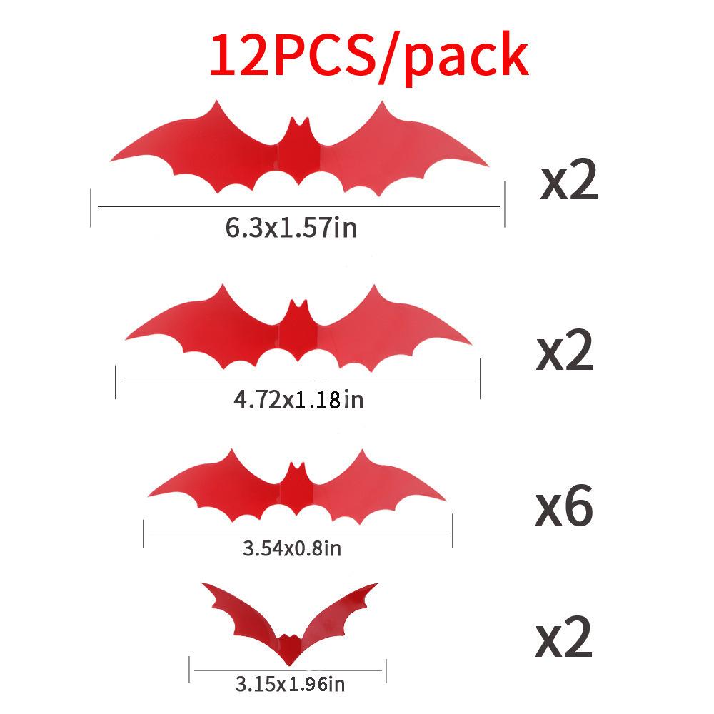 

12 шт./упак. Хэллоуин черная летучая мышь настенная наклейка 3D декоративная наклейка Хэллоуин вечеринка DIY настенное украшение бар ужас украшение реквизит