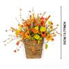 Fall Hangings Wreath for Front Door Thanksgiving Artificial Sunflowers Basket