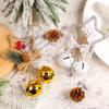 Neue Weihnachtsdekorationen Fünfzackiger Stern Glocke Zubehör Anhänger DIY Weihnachtsbaumschmuck Schleife Glocke Fensterrequisiten