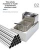 6L Single Cylinder Electric Deep Fryer with Thermostat and Timer for Commercial Use