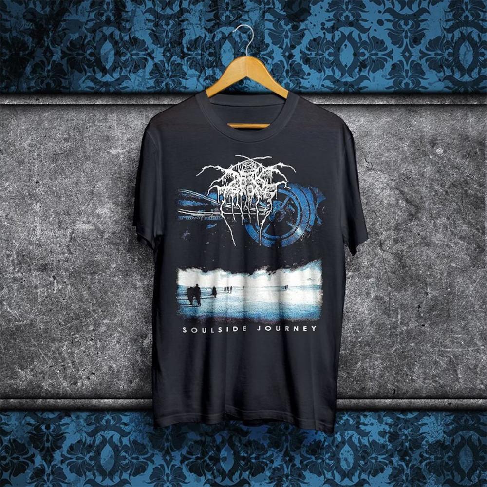 Черная футболка с логотипом группы Darkthrone Хлопок Полный размер Унисекс S-5XL Унисекс Футболка S