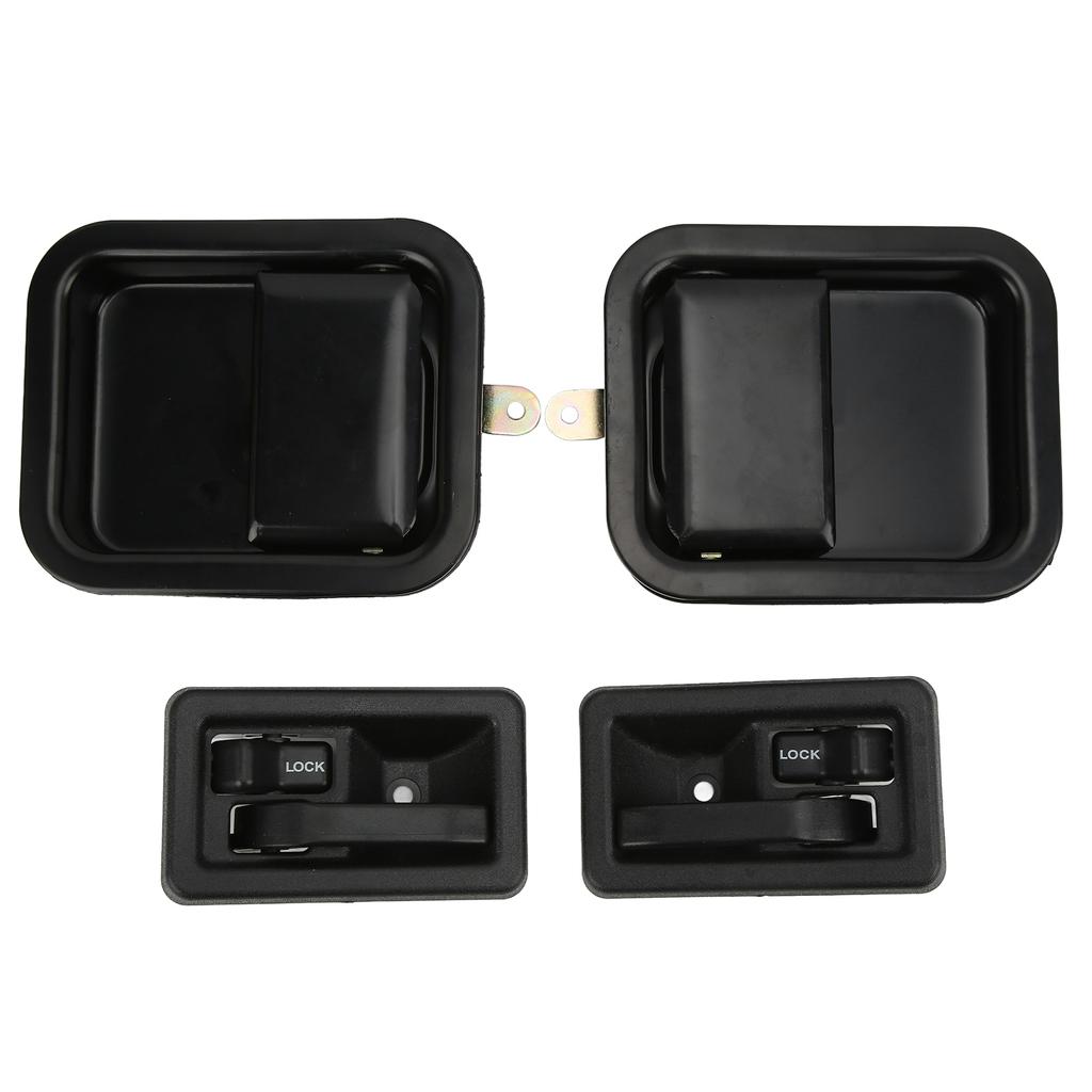 Außen Innen Tür Griffe Set Vorne Links Rechts 55176476AC Ersatz für Jeep Wrangler YJ