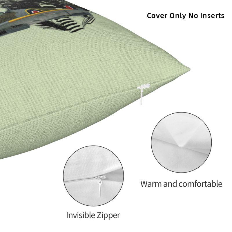 Custom Pilot Spitfire Pillow Case 40X40Cm Air Fighter Army Helmet Nordic Cushion Cover Car Pillowcase