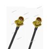 FAKRA Type K Yellow Male to SMB Right Angle GPS Antenna Connector for RG174 Cable