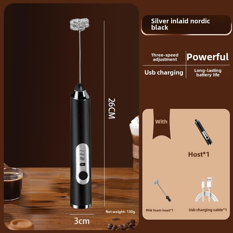 

Портативний акумуляторний спінювач молока та збивач для яєць з USB-портом