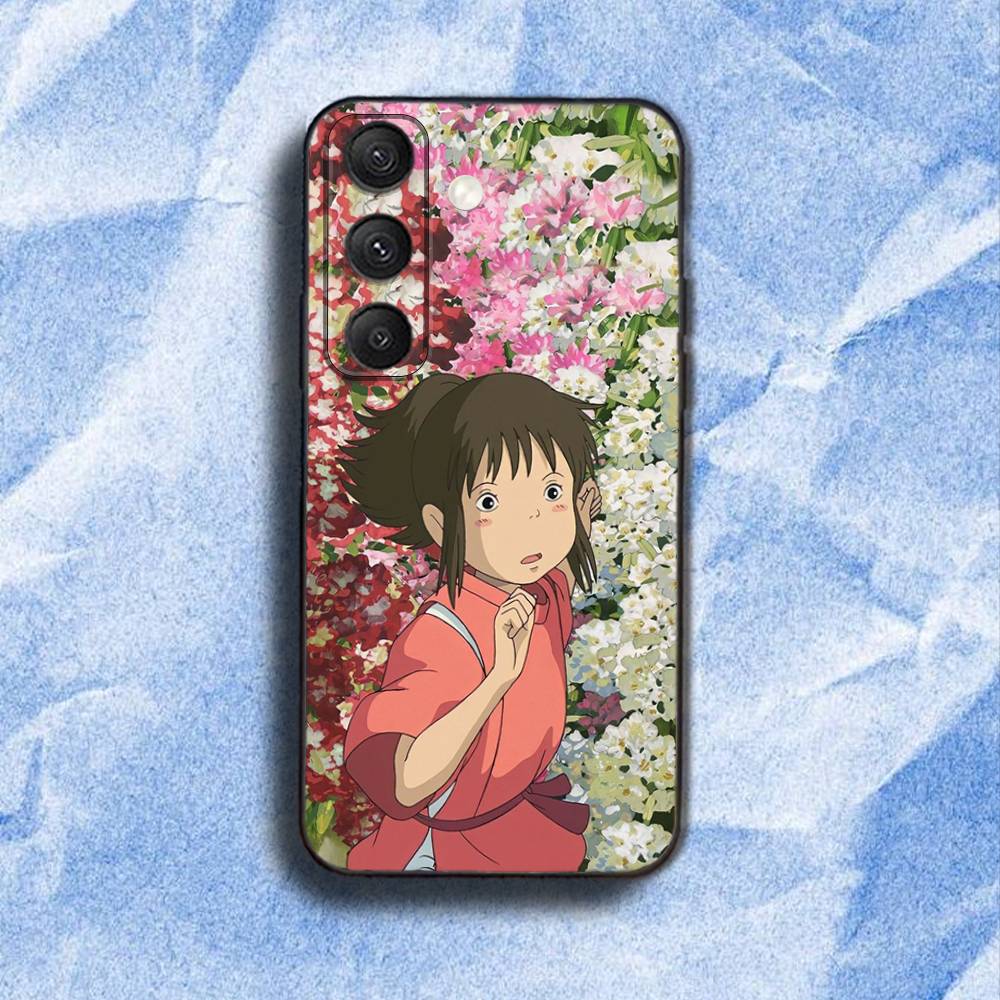 C-Cartoon H-Hayao Miyazaki Phone Case For Samsung S 25,24,23,22,30,21,10,9,Ultra,Plus,Lite,FE,4,5G Black Soft Case