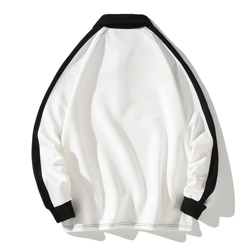 Spring Autumn Fashion Loose Sweatshirts Men Turn Down Collar Long Sleeve Patchwork Fashion Hoodie Mens Cotton Casual Streetwear