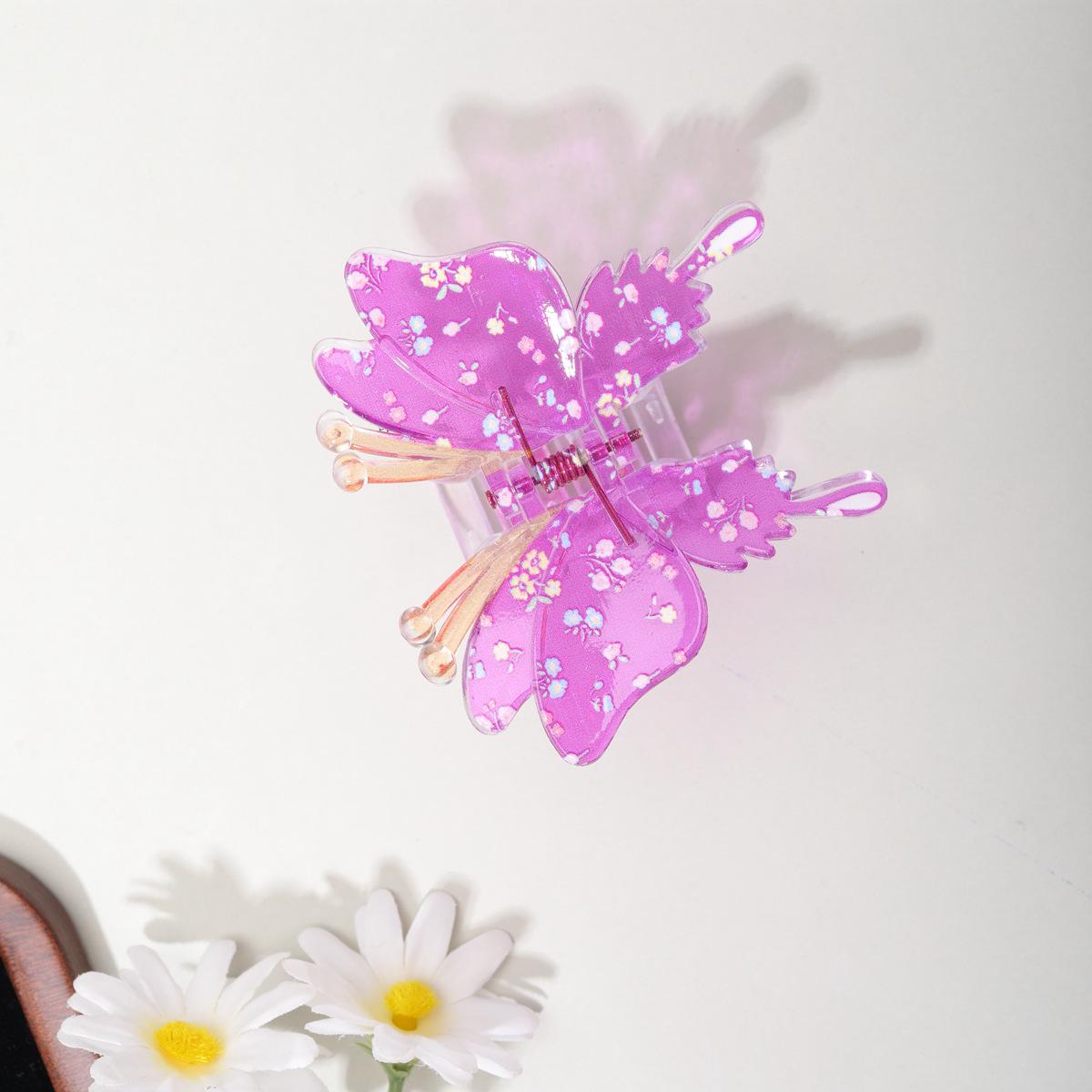 

Блестящий прозрачный зажим-краб для волос в виде бабочки с длинным хвостом для женщин