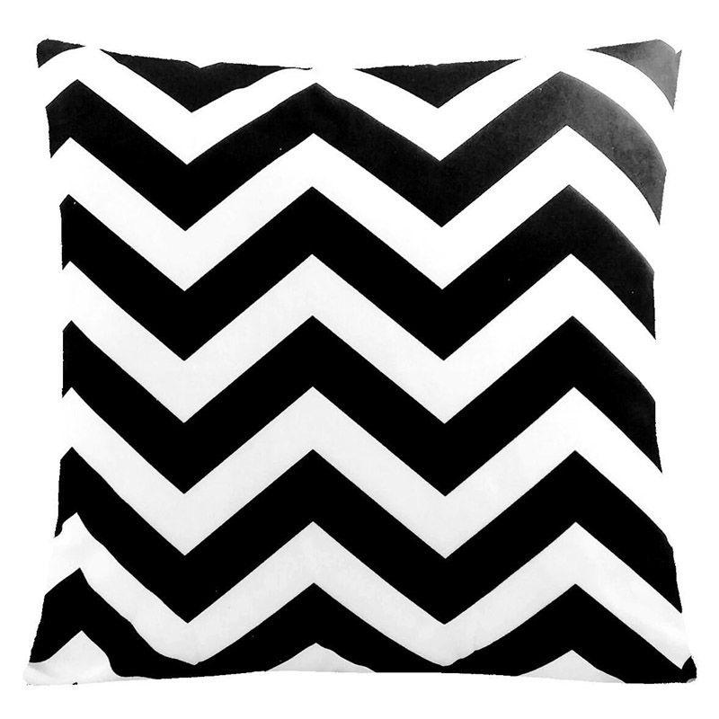 Cover Geometric Cushion Home Sofa Decor Black  White Linen Throw Pillow Case