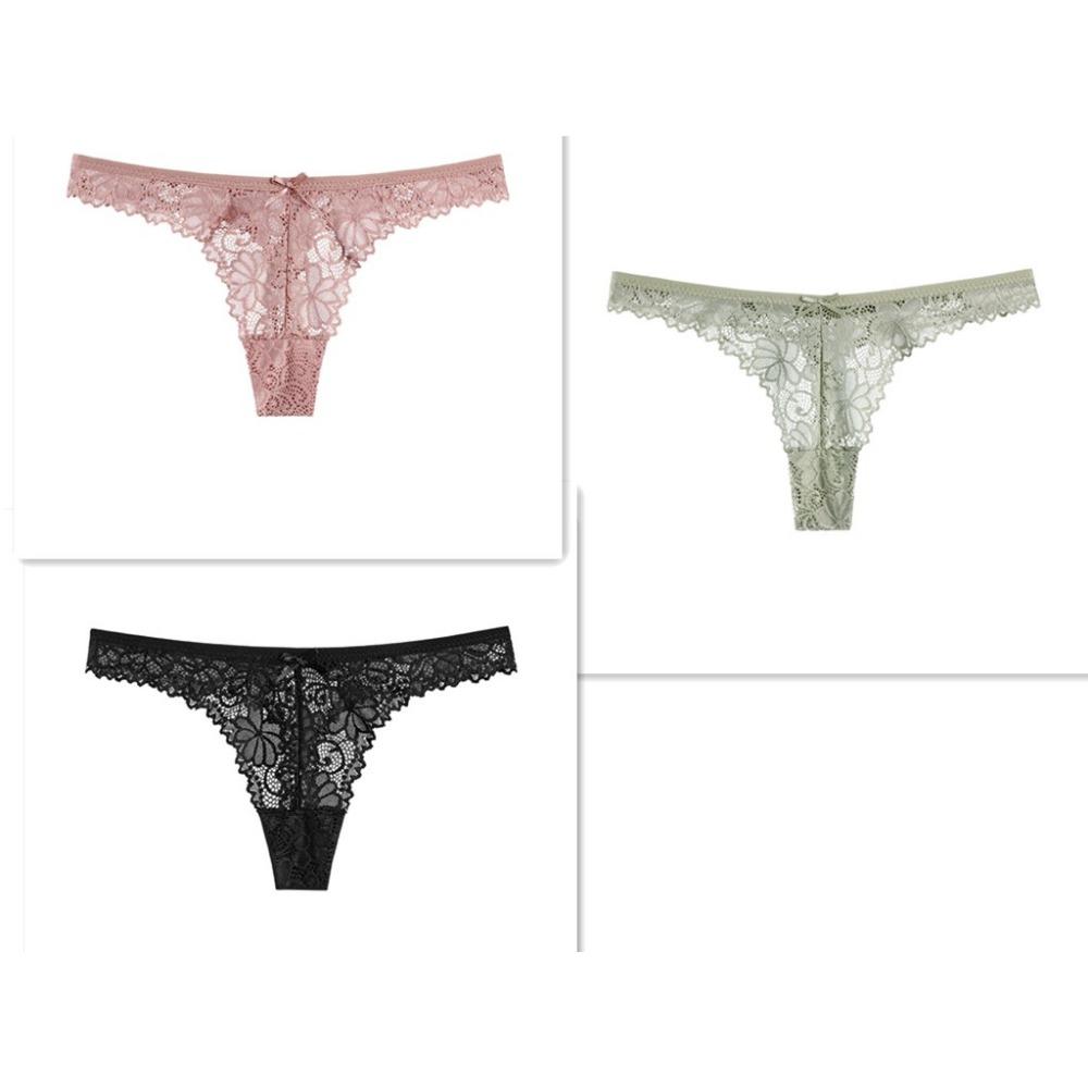 3 buc/lot lenjerie goală, transparent, seducător, tanga sexy din dantelă cu talie joasă, chiloți pentru femei, slip bikini, chiloți