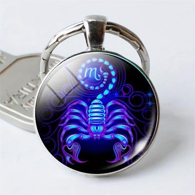 Twelve Constellation Time Keychain For Men, Fashion Pendant For Backpack